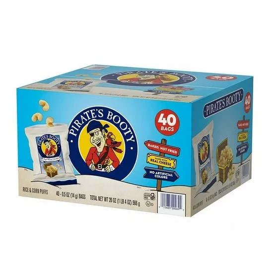 Pirate's Booty Aged White Cheddar 0.5 oz., 40 pack. FREE SHIPPING gallery