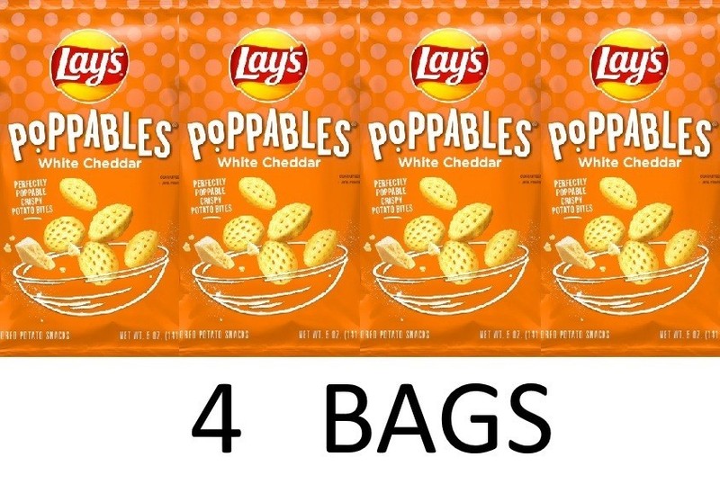 LAY’S POPPABLES White Cheddar Potato Snack Chips 5 oz Bag – 4 PACK