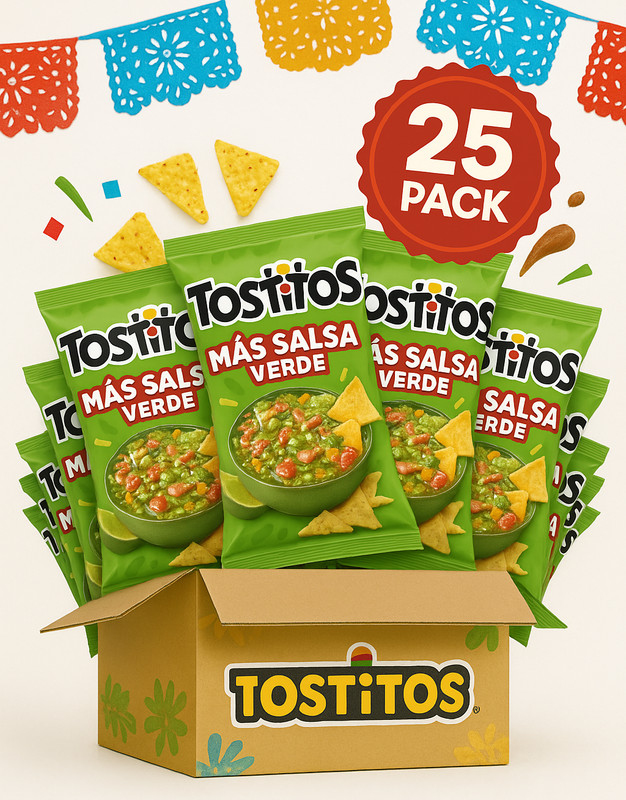 Sabritas Tostitos Salsa Verde - 25 Pack Authentic Mexican Chips gallery