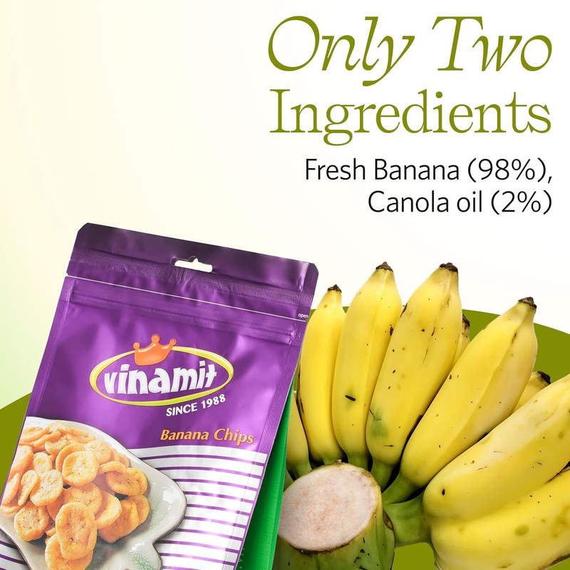 Dried Banana Chips, 8.8 oz Resealable Bag | Banana Chips Unsweetened, Dried F... gallery