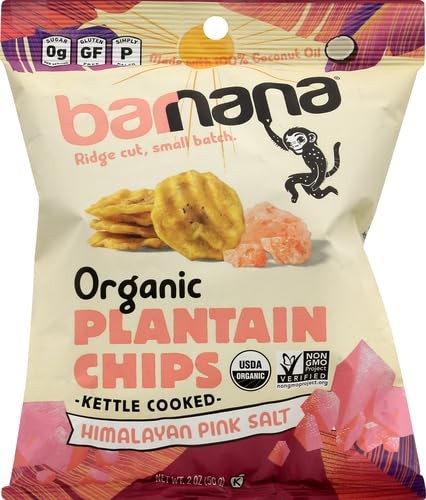 Organic Himalayan Pink Salt Plantain Chips 2 Ounce Snack Pack of 3 Bags gallery