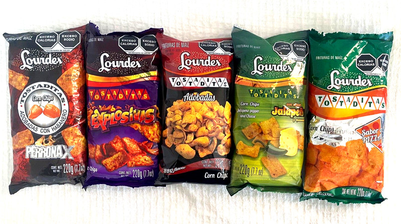 5-Pk Lourdes Tostaditas Assorted Flavors / Lourdes Tostaditas Varios 220g/7.7oz