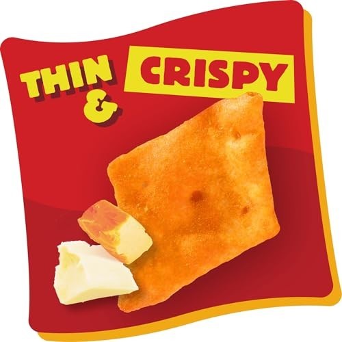 Crunchy Cheese Cracker Chips, Thin Crisps, Double Cheese Snack, 9oz Box (12 Pouc gallery