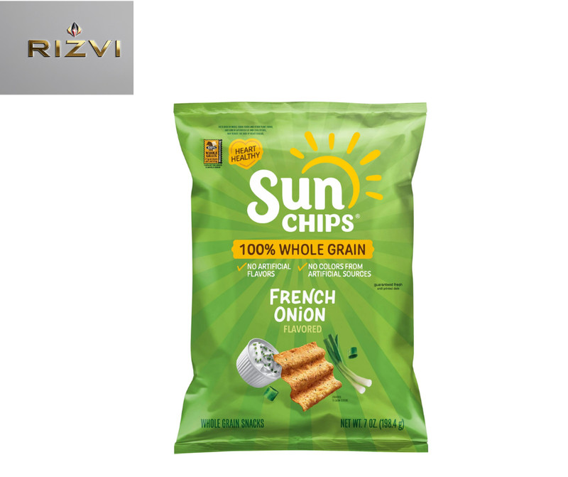 SunChips 100% Whole Grain French Onion Snack Chips Bag, 7 oz​
