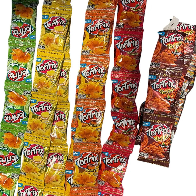 TORTRIX MIX TIRAS of 18 (17 GR C/U) BBQ LEMON SPICY and MORE CHILTEPE CHIPS Snac