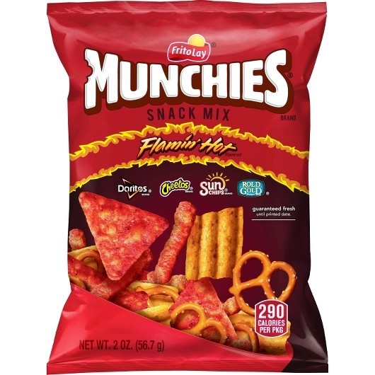 Munchies Snack Mix Hot, 2 Ounce, 64 Per Case