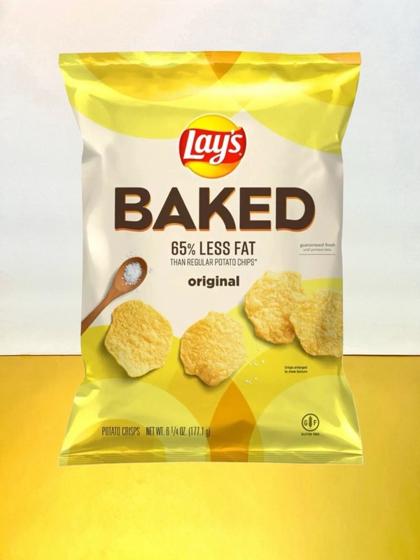〽️New Lays Baked Gluten-Free Original 65% Less Fat Potato Crisps Chips 6oz