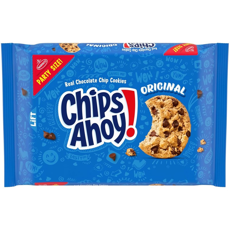 NABISCO CHIPS AHOY! CHIPS AHOY! Original Chocolate Chip Cookies, Party Size, 25.