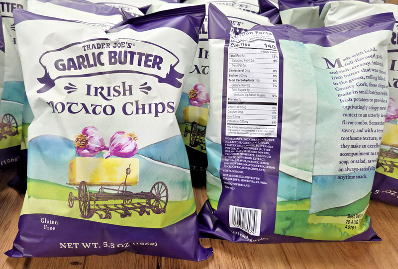 Trader Joe's Gluten Free Garlic Butter Irish Potato Chips 5.5oz 156g (2 Bags) gallery