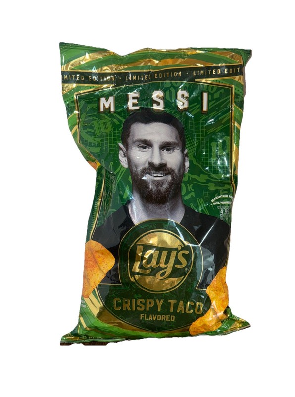 Messi Crispy Taco Lays Potato Chips Expire Oct 2024 Rare Snack Limited Edition gallery