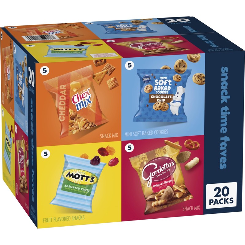 Chex Mix, Mott’s, Gardetto’s, Pillsbury Cookies, Snack 26.5 Ounce (Pack of 1)