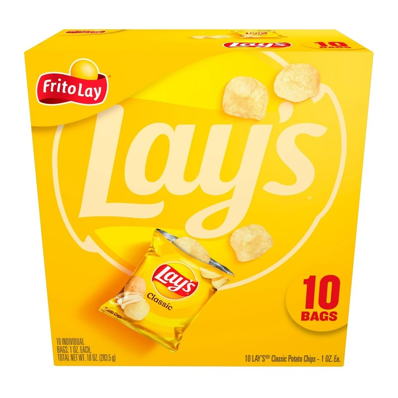 Lay's Classic Potato Snack Chips, 1 oz Bags, 10 Count Multipack gallery