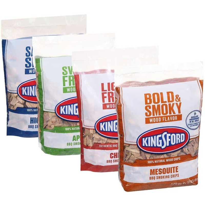 179 Cu. In. Hickory, Apple, Mesquite, Cherry Wood Chips Bundle (4-Pack) gallery