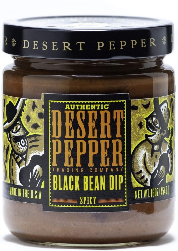 Spicy Black Bean Dip with Black Beans, Jalapeno Peppers and Fresh Vegetables,…