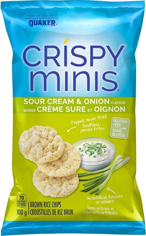 12 x Quaker Crispy Minis Sour Cream & Onion Brown Rice Chips 100g, FREE SHIPPING gallery