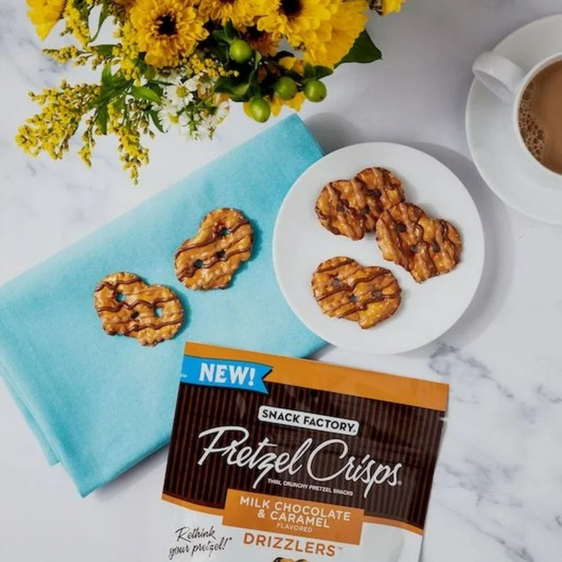 Snack Factory Milk Chocolate & Caramel Pretzel Crisps Drizzlers, 155g/5.5 oz. gallery
