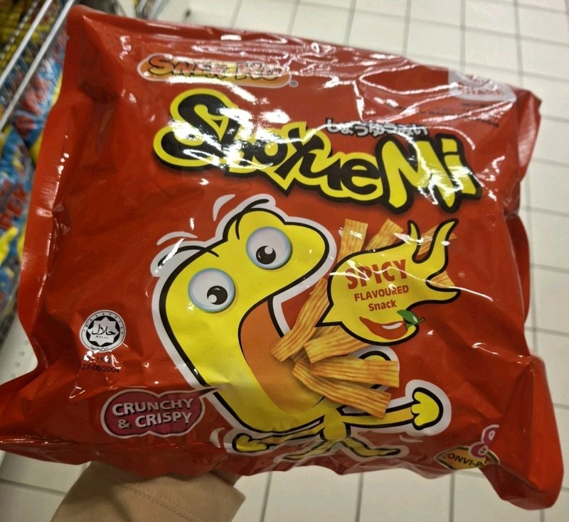 8 x Snek Ku ShoyueMi Spicy Crispy Snack 8's - Halal Malaysia Crunchy Chips