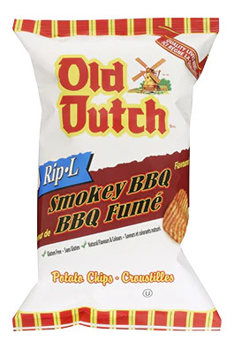 Old Dutch Rip-L Smokey BBQ Potato Chips, 255g/9 oz. {Imported from Canada} gallery