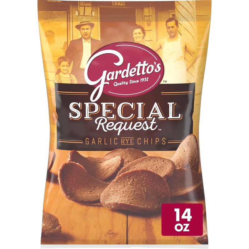 Gardetto’s Special Request Garlic Rye Chips, Snack Bag, 14 oz