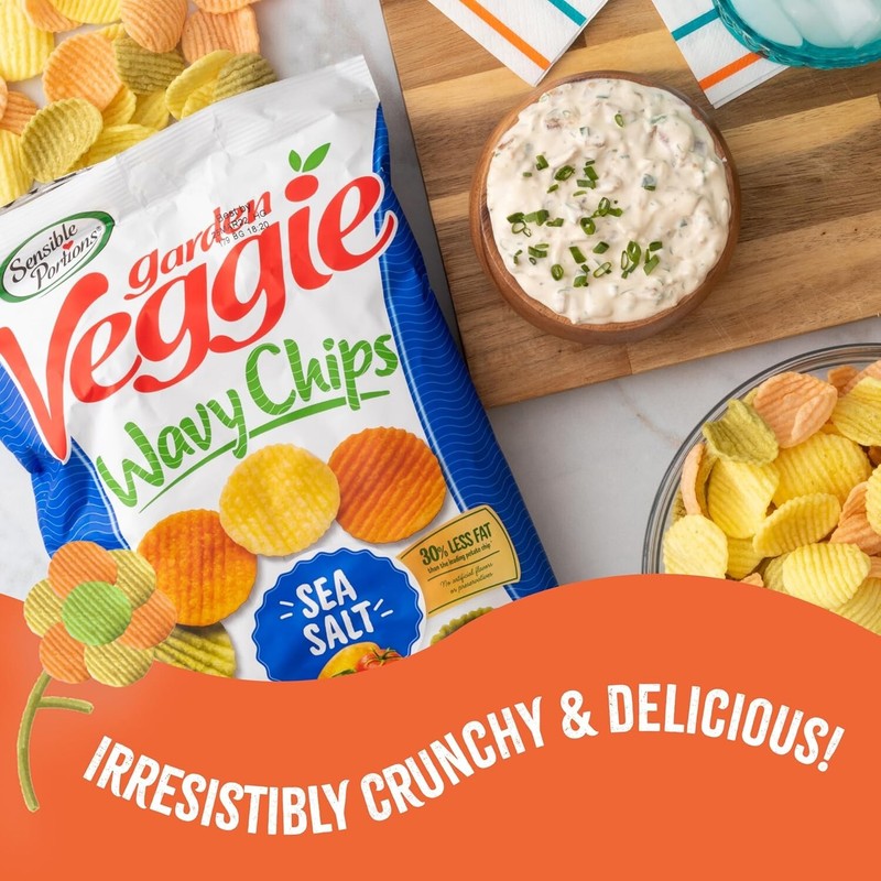 Kosher Certified Sea Salt Garden Veggie Chips - 24 Snack Size Bags, 1 Oz Each gallery