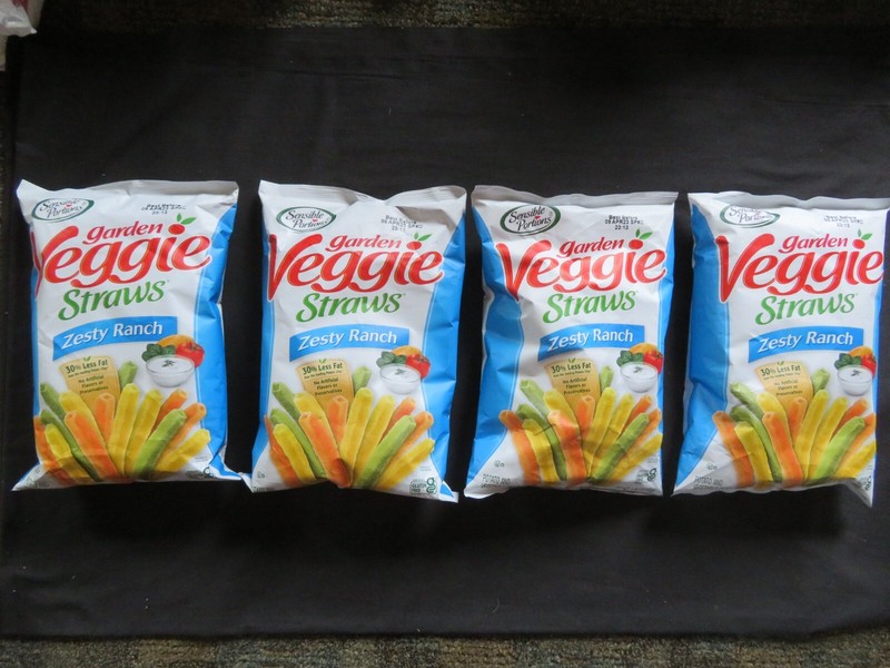 (4) Bags Of Sensible Portions Garden Veggie Straws Zesty Ranch 4.25 Oz Each !