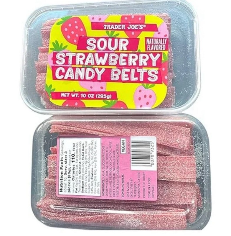 2X Packs Trader Joe's SOUR STRAWBERRY CANDY BELTS STRIPS - Fresh Sold Out gallery