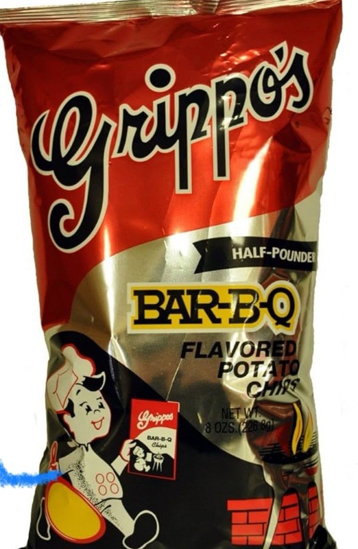 Grippo’s Bar-B-Q Flavored Potato Chips Single Bag 8 oz Pantry Snack & Appetiser