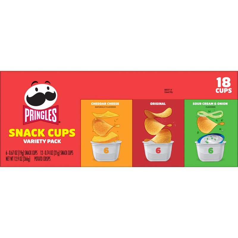 Pringles Potato Crisps Chips, Lunch Snacks, Snack 0.72 Ounce (Pack of 18) gallery