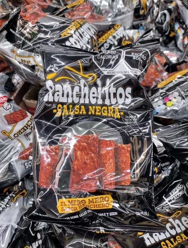 5X RANCHERITOS W/ BLACK SALSA ( CON SALSA NEGRA ) – 5 BAGS OF 45g EA – FREE SHIP