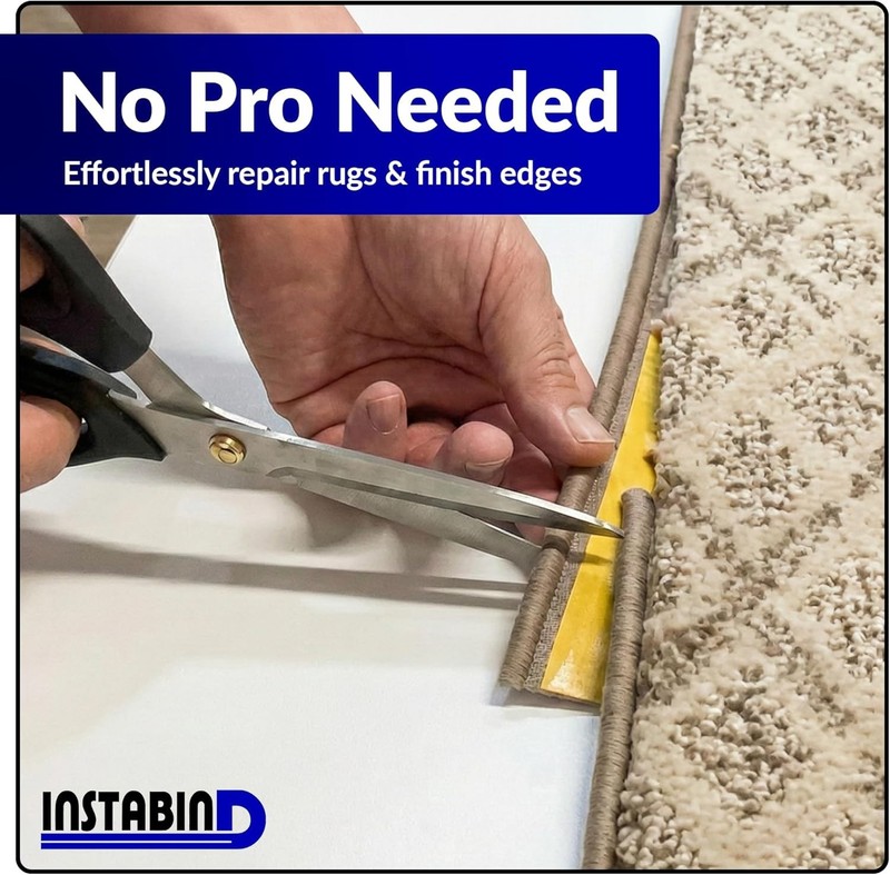 Carpet Edge Binding Regular Style 54 ft Roll Graphite USA Made Durable Hold BLK gallery