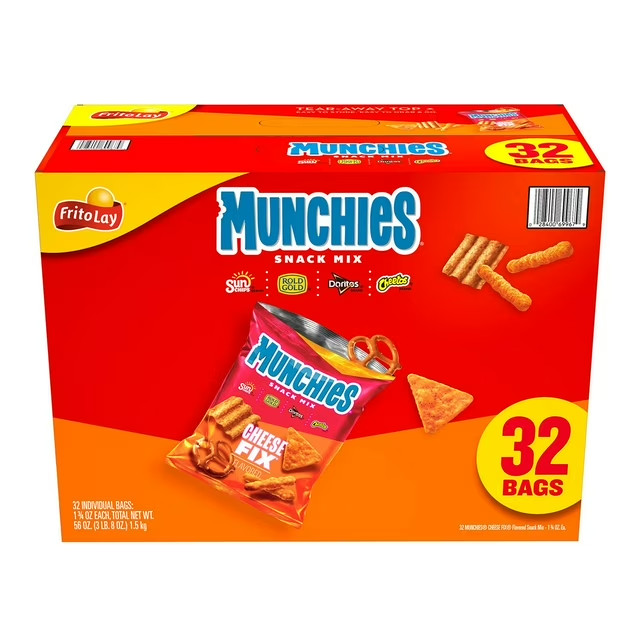 Munchies Snack Mix Cheese Fix 1.75 oz 32 Pack Variety Chips Party Snack