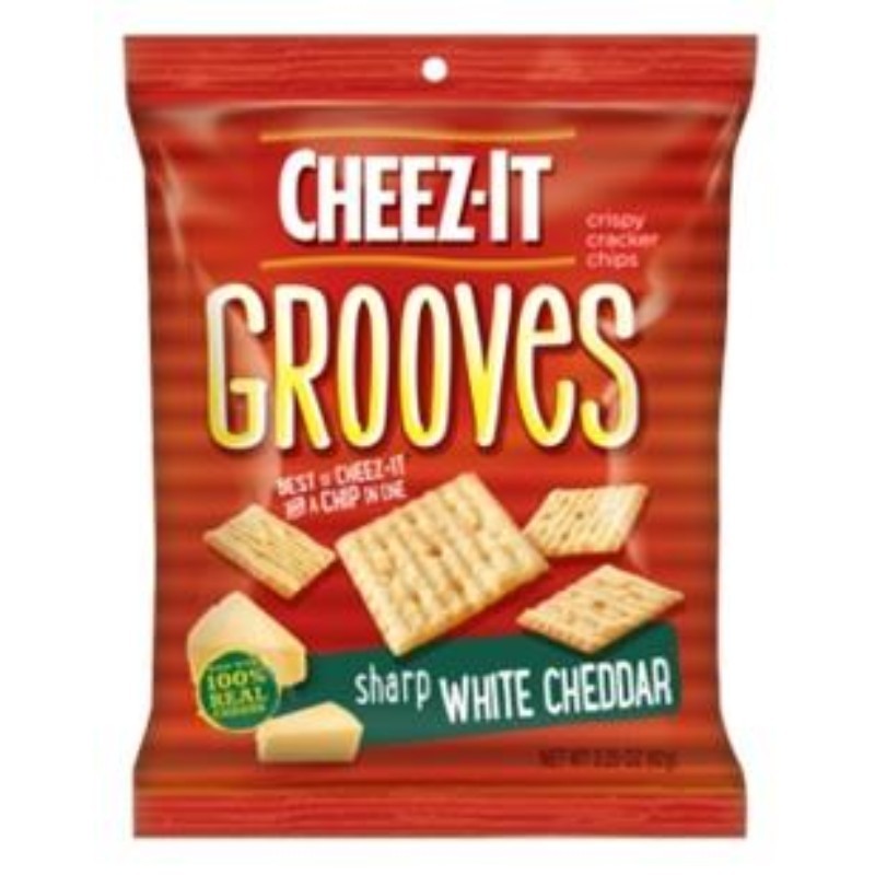 6x Cheez-It Grooves White Cheddar Crispy Cracker Chips Snack Savory Lot 3.25oz