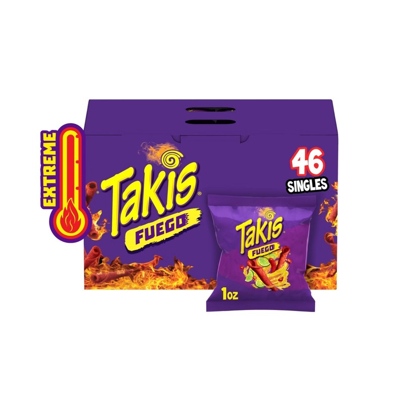 Takis Fuego Rolled Tortilla Chips 1 oz Bags Hot Chili Lime (46 Pack) BULK PACK gallery