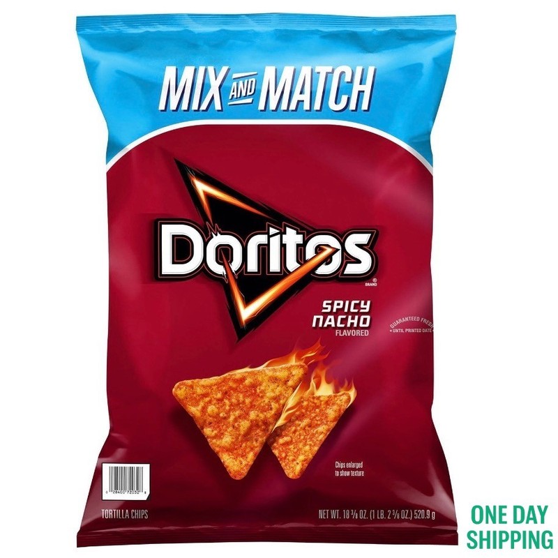 Doritos Spicy Nacho Tortilla Chips 14.5oz Bag Bold Flavored Snack