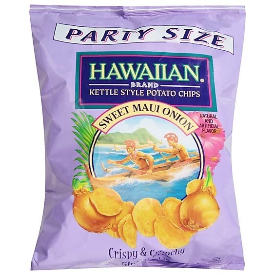 HAWAIIAN Potato Chips SWEET MAUI ONION Crispy & Crunchy 13 oz Kettle Style