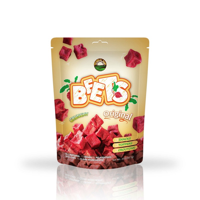 Terraland Beets Crispy Cubes-Original, 2oz Bag