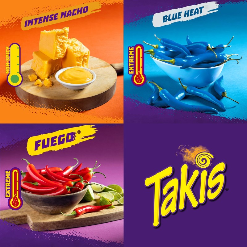 Assorted Rolled Tortilla Chips Variety Pack – Fuego, Blue Heat, Nacho Flavors gallery