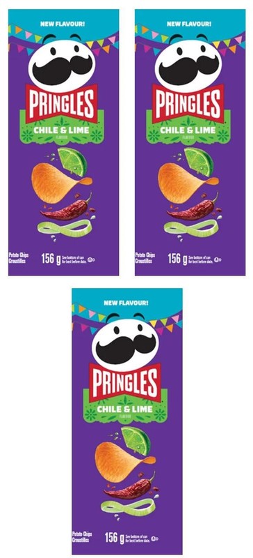 Pringles Chili and Lime Potato Chips 156g (3 Pack)