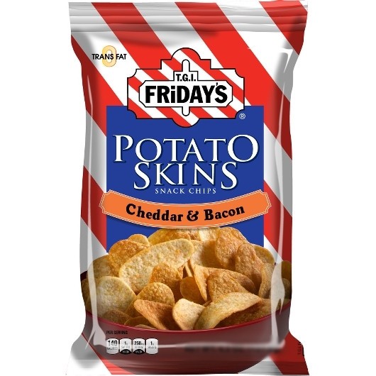 TGI Fridays Cheddar Bacon Potato Skins, 3 Ounces Per Bag – 6 Per Case