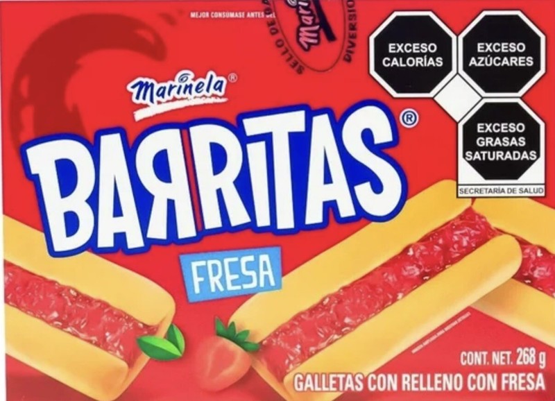 2 CAJAS DE BARRITAS MARINELA SABOR FRESA – STRAWBERRY COOKIE BARS (2 BOXES).