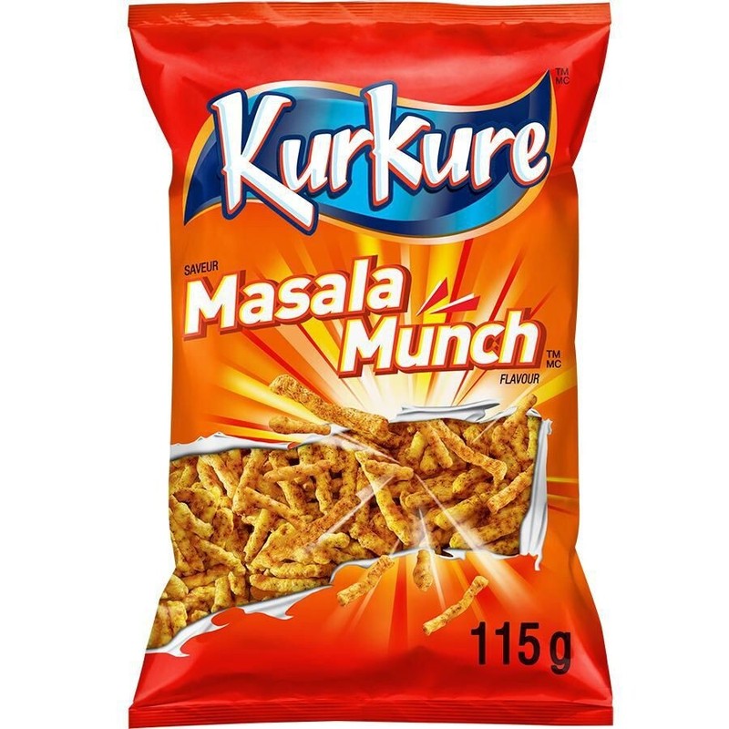 10 Bags of Kurkure Masala Munch India Flavored Snacks 115g Each – Free Shipping