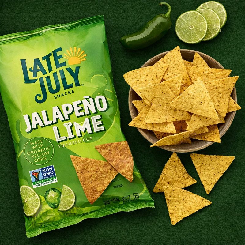 Late July Jalapeño Lime Tortilla Chips Organic Non GMO Spicy Snack REDUCED 7.8oz gallery