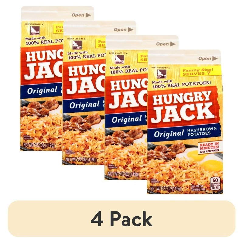 4 Pack Hashbrown Potatoes Shredded Breakfast Side Dish 4.2 oz Cartons