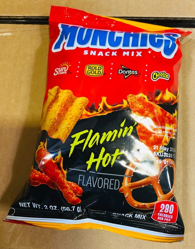 1- case of Flamin' hot munchies/2oz, 64pk