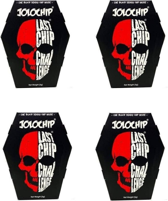 JOLOCHIP- LAST CHIP CHALLENGE WORLD SPICY CHIPS READY FOR CHALLENGE- PACK OF 4