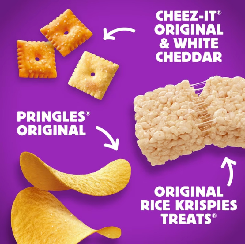Cheez-It, Pringles & Rice Krispies Variety Pack Lunch Snacks, 30.1 oz, 90 Count gallery