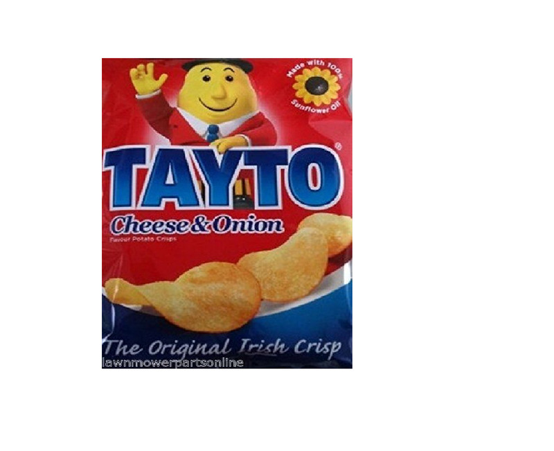 Tayto Cheese and Onion Crisps from Ireland 25 x 25g packs