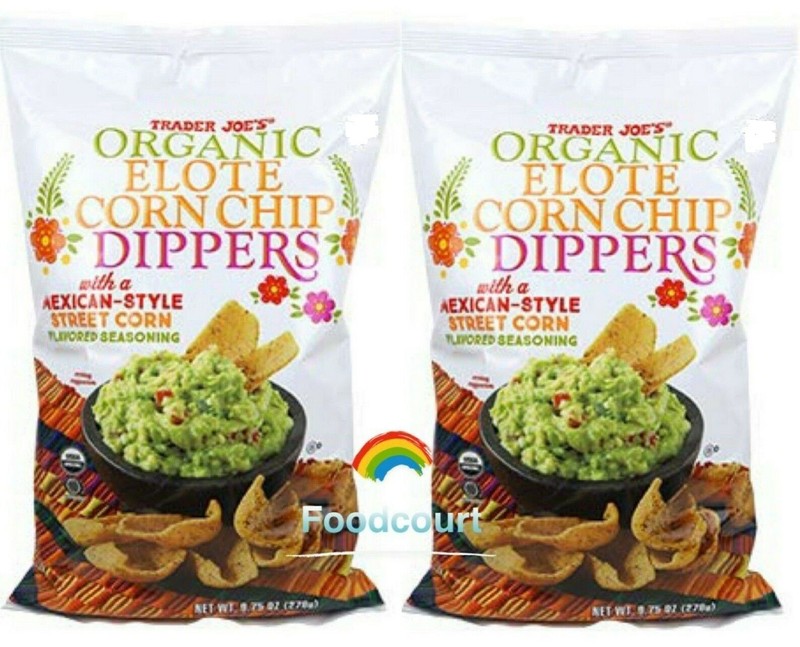 2 Packs Trader Joe’s Organic Elote Corn Chip Dippers 9.75 oz Each Pack