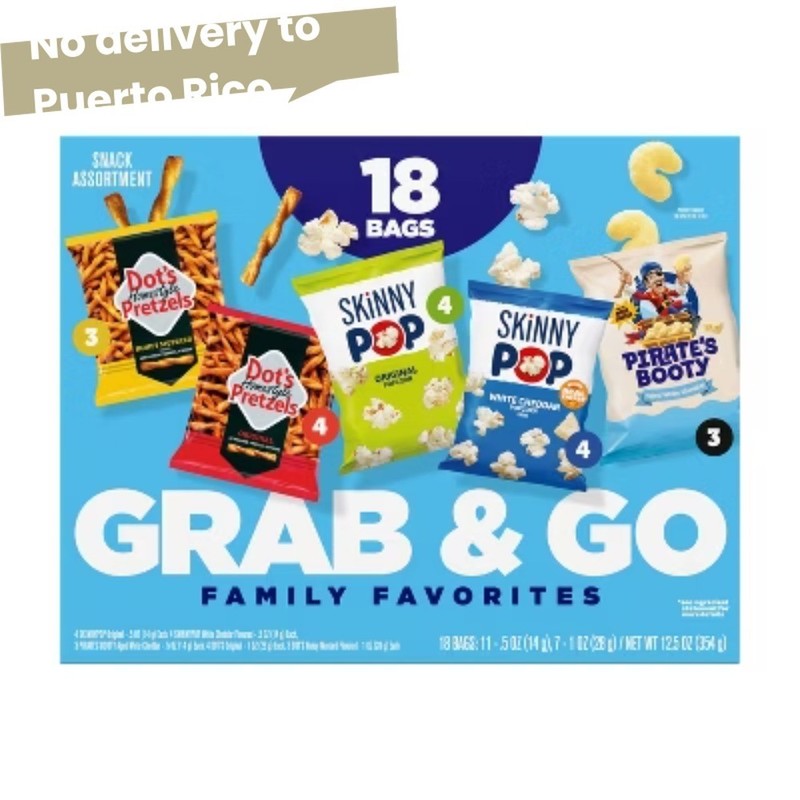 Fast delivery-Grab & Go Family Favorites Multipack Snacks – 12.5oz/18ct