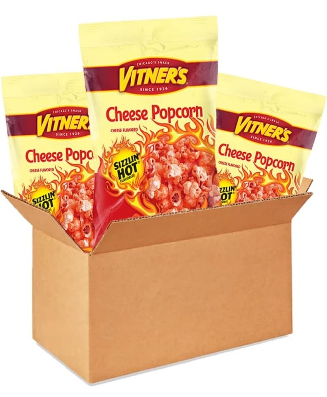 Vitner’s Cheddar Cheese Sizzlin Hot Popcorn (3-2.3 Bags)